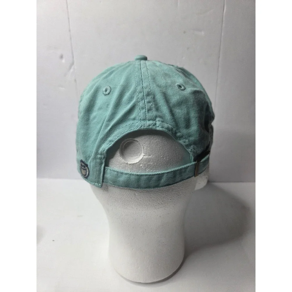 Life is Good Jackie Skiing Baseball Hat Aqua Blue Seafoam Green Cotton Adjustabl